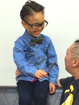 「しまむら（シマムラ）のアイテム（シャツ/ブラウス、ブルー系）」を使った、kayooonさん（レディース・160cm）の冬コーディネート
