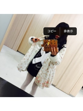 「LIZ LISA（リズリサ）のアイテム（その他アウター）」を使った、ｍさん（レディース・158cm）の冬コーディネート