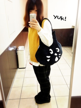 「にゃー」｜「アイテム（スラックス）」を使った、yuk!☃さん（レディース・148cm）の秋コーディネート