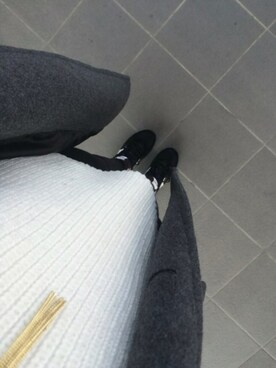 「フリンジ」｜「アイテム（チェスターコート）」を使った、かほりさん（レディース・164cm）の冬コーディネート