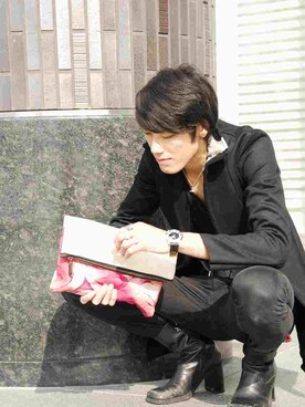 「アイテム（バッグ）」を使った、TSUNEさん（メンズ・170cm）の秋コーディネート