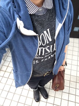「MAISON KITSUNE」｜「アイテム（財布/小物）」を使った、yum!сӧќє❦﻿さん（レディース・160cm）の秋コーディネート