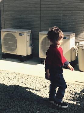 「CORVA（コルヴァ）のアイテム」を使った、minato&yさん（キッズ・90cm）の秋コーディネート