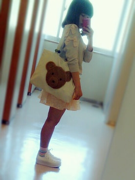 「厚底」｜あかねさん（レディース・150cm）の春コーディネート