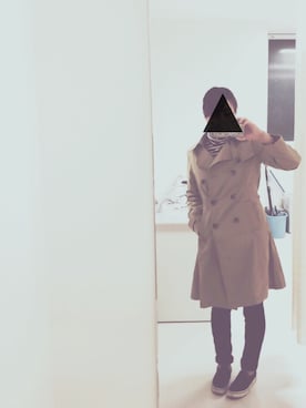 「AS KNOW AS plus（アズノゥアズプラス）のアイテム（トレンチコート）」を使った、陽さん（レディース・160cm）の春コーディネート