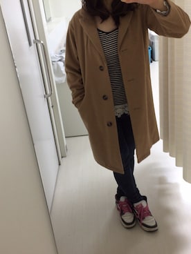 「冬春コーデ」｜「アイテム（その他アウター）」を使った、陽さん（レディース・160cm）の春コーディネート