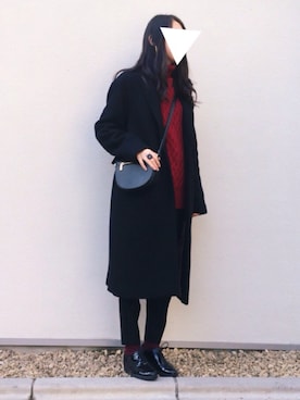 「AS KNOW AS plus（アズノゥアズプラス）のアイテム（チェスターコート）」を使った、りりーさん（レディース・163cm）の秋コーディネート