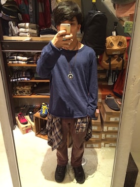 「アイテム（ニット/セーター）」を使った、nkm420さん（メンズ・160cm）の秋コーディネート