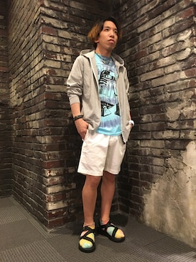 「アイテム（パーカー）」を使った、nkm420さん（メンズ・160cm）の春コーディネート