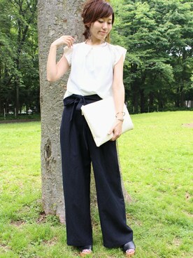 「TIENS ecoute（ティアンエクート）のアイテム」を使った、maiさん（レディース・158cm）の春コーディネート