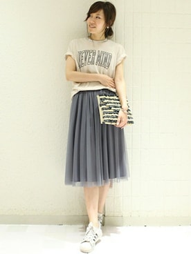 「TIENS ecoute（ティアンエクート）のアイテム」を使った、maiさん（レディース・158cm）の春コーディネート