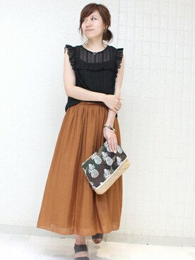 「TIENS ecoute（ティアンエクート）のアイテム」を使った、maiさん（レディース・158cm）の夏コーディネート