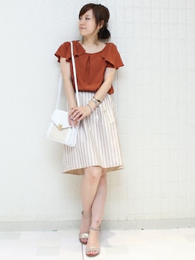 「リバーシブル」｜maiさん（レディース・158cm）の夏コーディネート
