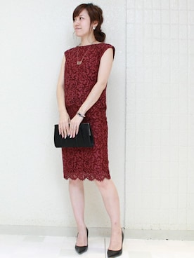 「結婚式」｜「アイテム（スカート）」を使った、maiさん（レディース・158cm）の夏コーディネート