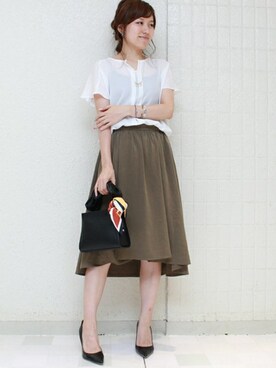 「TIENS ecoute（ティアンエクート）のアイテム」を使った、maiさん（レディース・158cm）の夏コーディネート