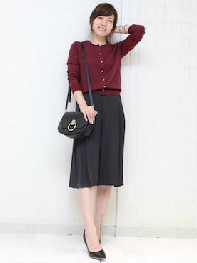 「TIENS ecoute（ティアンエクート）のアイテム（その他パンツ）」を使った、maiさん（レディース・158cm）の秋コーディネート