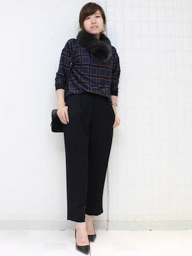 「フォックスファー」｜maiさん（レディース・158cm）の秋コーディネート