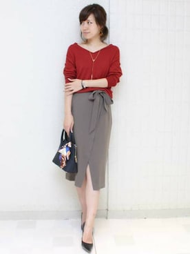 「スリット」｜maiさん（レディース・158cm）の秋コーディネート