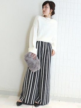 「TIENS ecoute（ティアンエクート）のアイテム（その他パンツ）」を使った、maiさん（レディース・158cm）の秋コーディネート