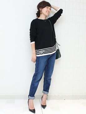 「TIENS ecoute（ティアンエクート）のアイテム」を使った、maiさん（レディース・158cm）の秋コーディネート