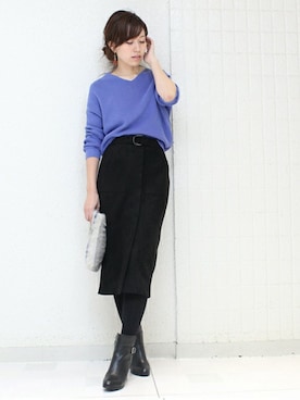 「TIENS ecoute（ティアンエクート）のアイテム」を使った、maiさん（レディース・158cm）の冬コーディネート