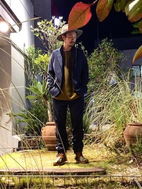 「bukht」｜「アイテム（ジャケット/アウター）」を使った、河内 啓幸 さん（メンズ・173cm）の秋コーディネート