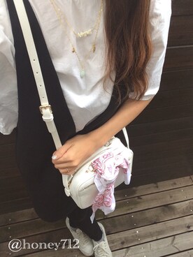 「ZARA（ザラ）のアイテム（ワンピース、ブラック系）」を使った、honey.さん（レディース・168cm）の夏コーディネート