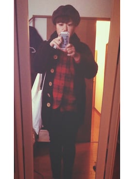 「JOURNAL STANDARD LUXE（ジャーナルスタンダード　ラックス）のアイテム（ハンチング/ベレー帽）」を使った、みいさん（レディース・162cm）の冬コーディネート