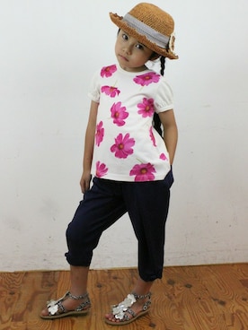 「HAKKA KIDS（ハッカキッズ）のアイテム」を使った、hakka kidsさん（キッズ・116cm）の夏コーディネート