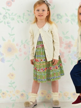 「アイテム（バレエシューズ）」を使った、hakka kidsさん（キッズ・110cm）の秋コーディネート