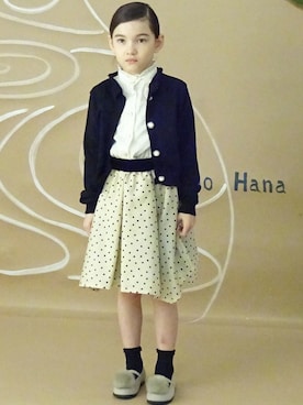 「アイテム（バレエシューズ）」を使った、hakka kidsさん（キッズ・120cm）の冬コーディネート