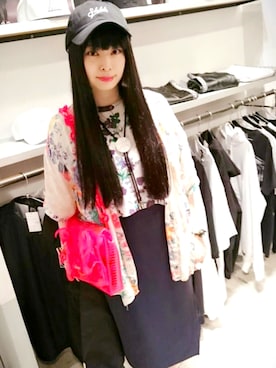 「mame（マメ）のアイテム（Tシャツ/カットソー）」を使った、KAEさん（レディース・152cm）の夏コーディネート