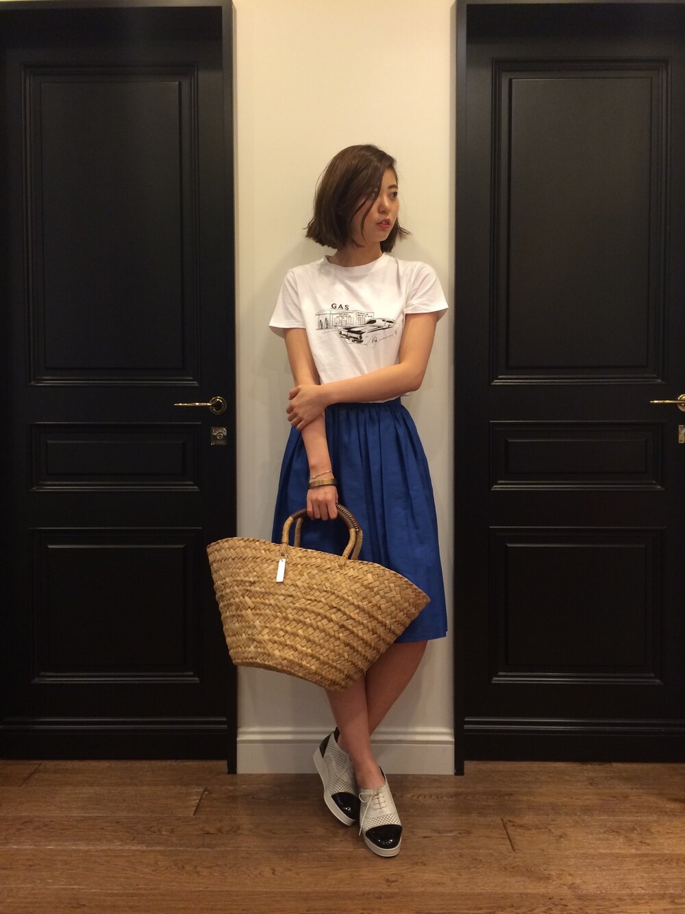 MAISON DE REEFUR（メゾンドリーファー）の「レザーハンドルバスケット
