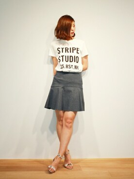 ASAMI KATOさんの「STRIPE STUDIO Tシャツ」を使ったコーディネート