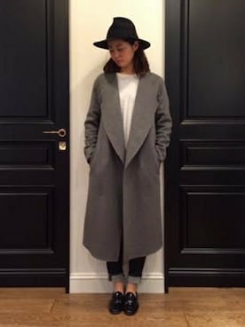 「MAISON DE REEFUR（メゾンドリーファー）のアイテム（その他アウター）」を使った、ASAMI KATOさん（レディース・164cm）の秋コーディネート