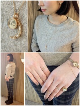 「アイテム（チャーム）」を使った、ICHIさん（レディース・156cm）の冬コーディネート