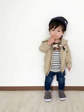 あおむしさん（キッズ・80cm）の春コーディネート