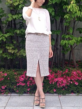 「Chez toi（シェトワ）のアイテム（アクセサリー）」を使った、aya_muto610さん（レディース・164cm）の夏コーディネート