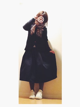 「ORCIVAL（オーシバル）の【ORCIVAL(オーシバル)】コットンロード フレンチバスクシャツ（Tシャツ/カットソー）」を使った、yucaさん（レディース・157cm）の冬コーディネート