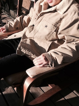 「LLBeanのアイテム（ブルゾン、ベージュ系）」を使った、canaさん（レディース）の秋コーディネート