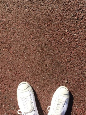 「CONVERSE（コンバース）のCONVERSE ジャックパーセル（スニーカー、ホワイト系）」を使った、canaさん（レディース）の冬コーディネート