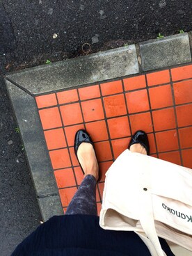 「BEAUTY&YOUTH UNITED ARROWS（ビューティーアンドユースユナイテッドアローズ）のBYSF NEWエナメルバレエシューズ2 ◆（バレエシューズ、ブラック系）」を使った、canaさん（レディース）の春コーディネート