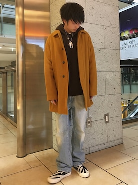 「Steven Alan（スティーブンアラン）のアイテム（その他アウター）」を使った、Takumi Shimooさん（メンズ・175cm）の冬コーディネート