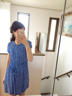 「涼しげ」｜「アイテム（ワンピース/ドレス）」を使った、さわさん（レディース・170cm）の夏コーディネート