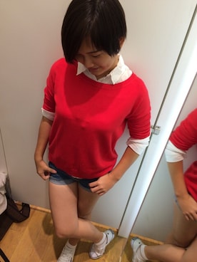 「アイテム（ノーカラージャケット）」を使った、Vivian Teiさん（レディース・158cm・10代）の夏コーディネート