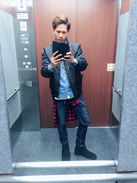 「REBTRAIT（レブトレイト）のアイテム」を使った、こばさん（メンズ・170cm）の春コーディネート