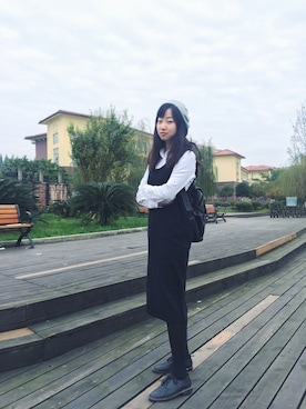 「skirt」｜「アイテム（ワンピース/ドレス）」を使った、Erchuさん（レディース・158cm）の秋コーディネート
