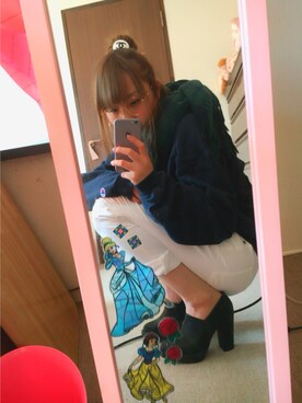 「usedのアイテム（スウェット、その他）」を使った、きゃほたさん（レディース・168cm）の秋コーディネート