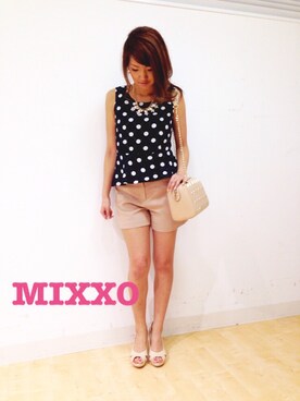 「ブラウス（シャツ/ブラウス、ブルー系）」を使った、MIXXO_natsuさん（レディース・160cm）の春コーディネート