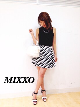 「バック（ボストンバッグ、ホワイト系）」を使った、MIXXO_natsuさん（レディース・160cm）の春コーディネート